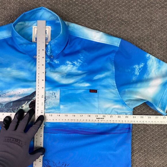 RSVLTS Shark Week Shirt Men's XL Button Down Up Discovery Channel All Over Print - Picture 8 of 11